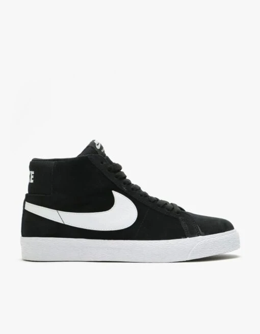 Nike SB Zoom Blazer Mid Skate Shoes - Black/White-White-White -Nike 001102615