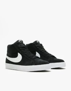 Nike SB Zoom Blazer Mid Skate Shoes - Black/White-White-White -Nike 001102615 1