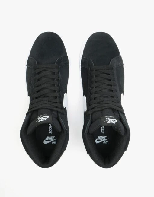 Nike SB Zoom Blazer Mid Skate Shoes - Black/White-White-White -Nike 001102615 7