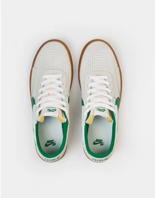 Nike SB Heritage Vulc Skate Shoes - Summit White/Lucky Green-White -Nike 001102626 6 dcb65678 c41e 4ea5 90a7 dac8d58b3703