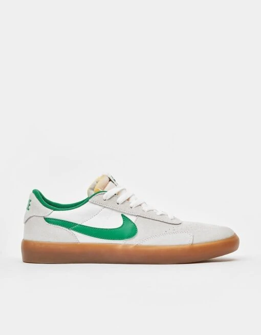 Nike SB Heritage Vulc Skate Shoes - Summit White/Lucky Green-White -Nike 001102626 73f65ca6 dd95 4049 a7f8 a97fe0f6411e