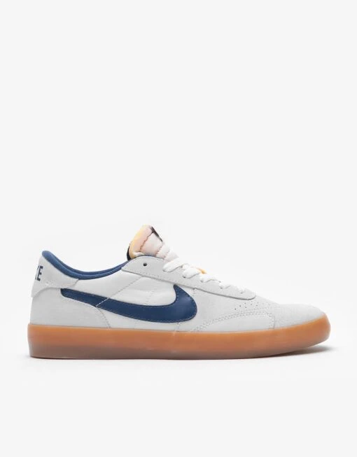 Nike SB Heritage Vulc Skate Shoes - Summit White/Navy-White-Gum Light Brown -Nike 001108801