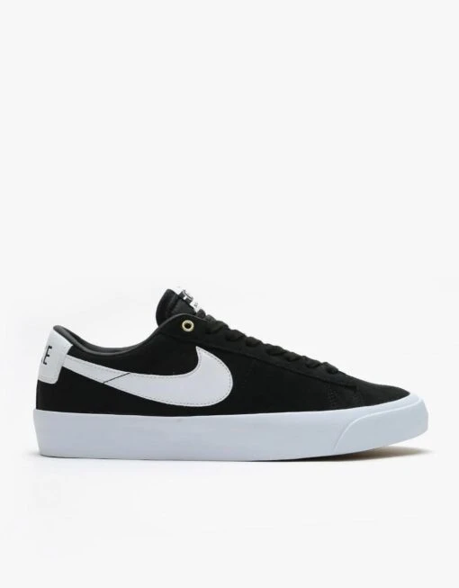 Nike SB Zoom Blazer Low Pro GT Skate Shoes - Black/White-Black-Gum Light Brown -Nike 001108809