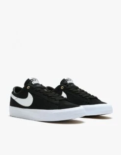 Nike SB Zoom Blazer Low Pro GT Skate Shoes - Black/White-Black-Gum Light Brown -Nike 001108809 1