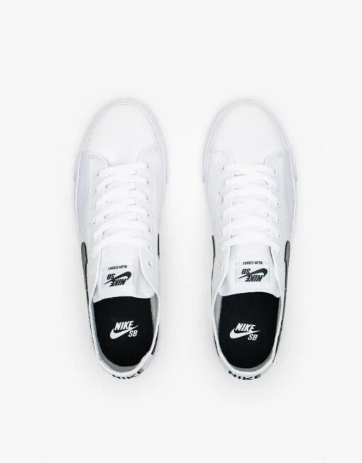 Nike SB BLZR Court Skate Shoes - White/Black-White-Black -Nike 001115058 4