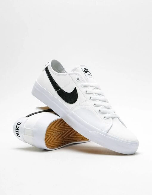 Nike SB BLZR Court Skate Shoes - White/Black-White-Black -Nike 001115058 7