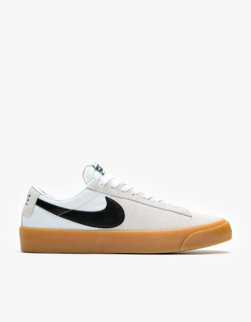 Nike SB Zoom Blazer Low Pro GT Skate Shoes - White/Black-White-White -Nike 001115079