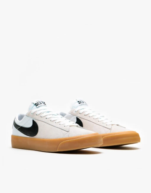 Nike SB Zoom Blazer Low Pro GT Skate Shoes - White/Black-White-White -Nike 001115079 1