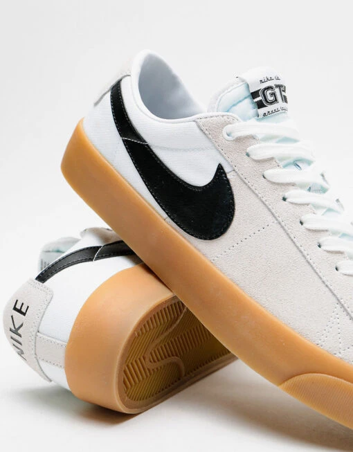 Nike SB Zoom Blazer Low Pro GT Skate Shoes - White/Black-White-White -Nike 001115079 7