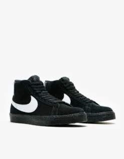 Nike SB Zoom Blazer Mid Skate Shoes - Black/White-Black-Black -Nike 001115094 1