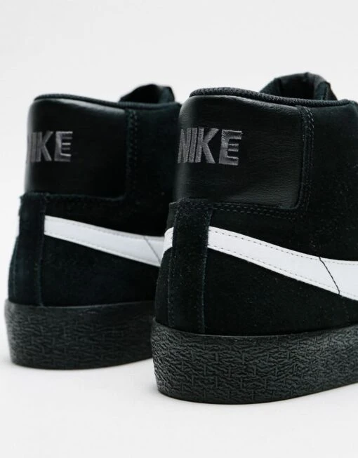 Nike SB Zoom Blazer Mid Skate Shoes - Black/White-Black-Black -Nike 001115094 5