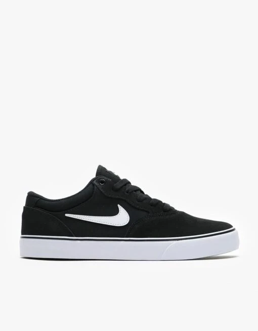 Nike SB Chron 2 Skate Shoes - Black/White-Black -Nike 001119096