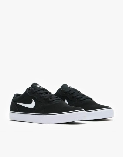 Nike SB Chron 2 Skate Shoes - Black/White-Black -Nike 001119096 1