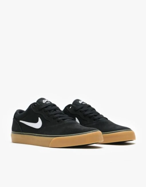 Nike SB Chron 2 Skate Shoes - Black/White-Black-Gum Light Brown -Nike 001119097 1