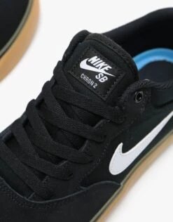 Nike SB Chron 2 Skate Shoes - Black/White-Black-Gum Light Brown -Nike 001119097 3