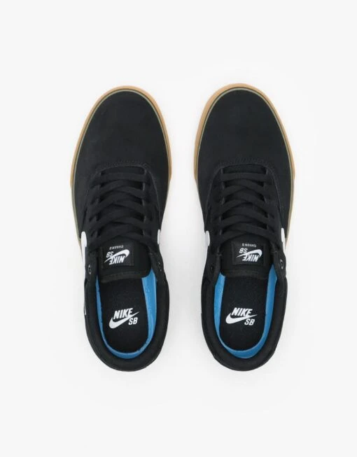 Nike SB Chron 2 Skate Shoes - Black/White-Black-Gum Light Brown -Nike 001119097 4