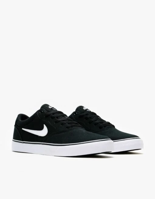 Nike SB Chron 2 Canvas Skate Shoes - Black/White-Black -Nike 001119100 1