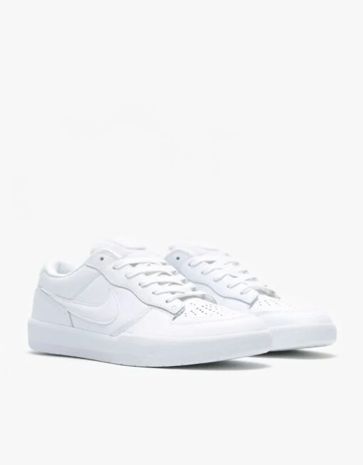 Nike SB Force 58 Premium Leather Skate Shoes - White/White-White-White -Nike 001124021 1