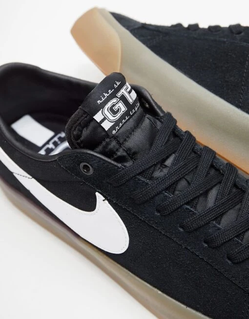 Nike SB Zoom Blazer Low Pro GT Skate Shoes - Black/White-Black-White -Nike 001135467 3