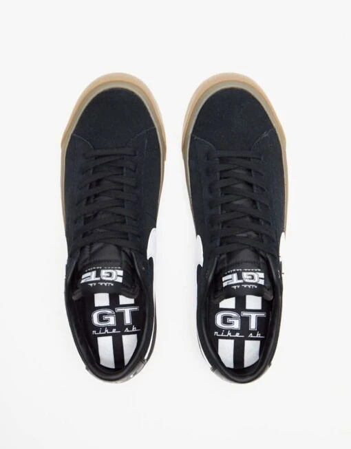 Nike SB Zoom Blazer Low Pro GT Skate Shoes - Black/White-Black-White -Nike 001135467 5