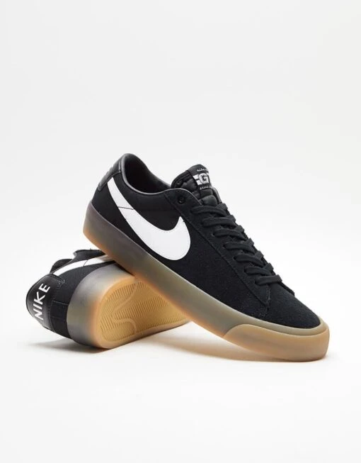 Nike SB Zoom Blazer Low Pro GT Skate Shoes - Black/White-Black-White -Nike 001135467 7