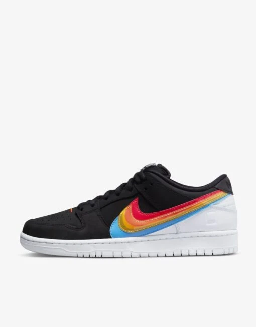 Nike SB Dunk Low Pro QS Skate Shoes - Black/Black-White -Nike 001136872 2