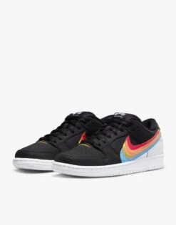 Nike SB Dunk Low Pro QS Skate Shoes - Black/Black-White -Nike 001136872 3