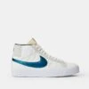 Nike SB Zoom Blazer Mid Skate Shoes - Summit White/Nightshade-White -Nike 001140489