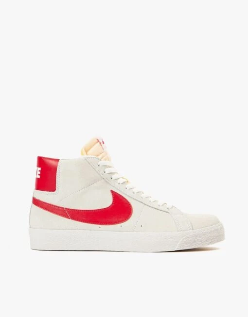 Nike SB Zoom Blazer Mid Skate Shoes - Summit White/University Red-Summit White -Nike 001140490