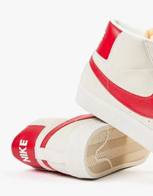 Nike SB Zoom Blazer Mid Skate Shoes - Summit White/University Red-Summit White -Nike 001140490 3