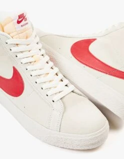 Nike SB Zoom Blazer Mid Skate Shoes - Summit White/University Red-Summit White -Nike 001140490 4