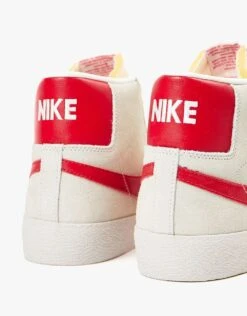 Nike SB Zoom Blazer Mid Skate Shoes - Summit White/University Red-Summit White -Nike 001140490 6