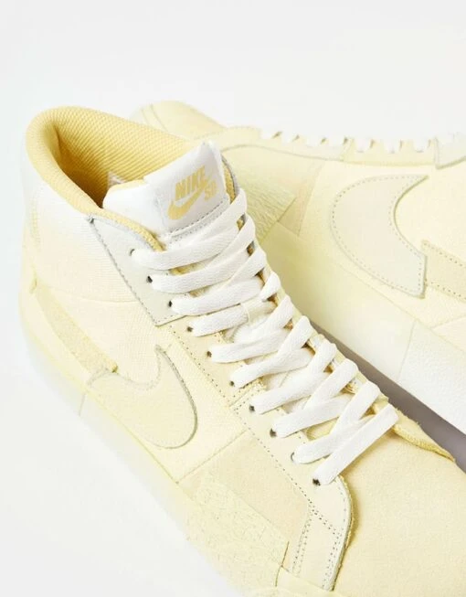 Nike SB Zoom Blazer Mid Premium Skate Shoes - Lemon Wash/Lemon Wash-Lemon Wash-White -Nike 001140504 4