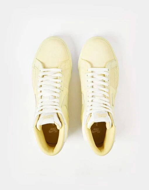 Nike SB Zoom Blazer Mid Premium Skate Shoes - Lemon Wash/Lemon Wash-Lemon Wash-White -Nike 001140504 7