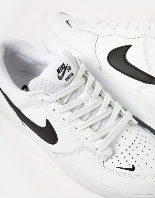 Nike SB Force 58 Premium Skate Shoes - White/Black-White-White -Nike 001140505 3