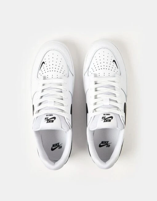 Nike SB Force 58 Premium Skate Shoes - White/Black-White-White -Nike 001140505 5