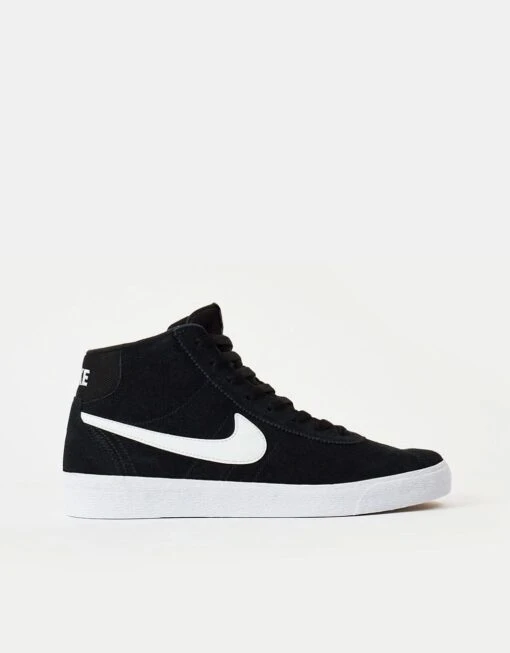 Nike SB Bruin High Skate Shoes - Black/White-Black-Gum Light Brown -Nike 001140513