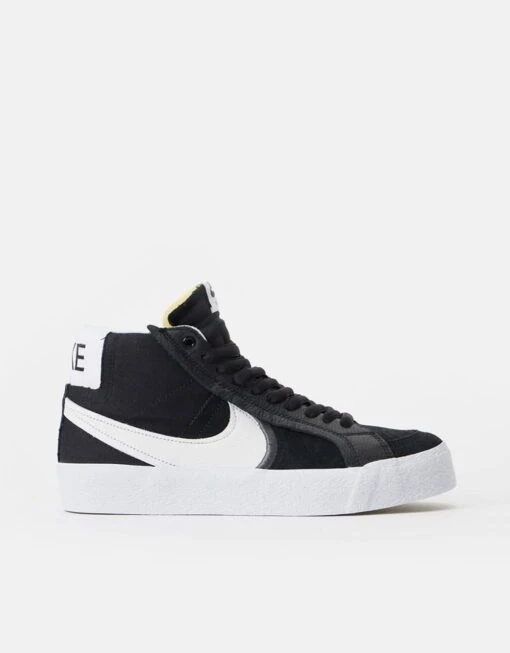 Nike SB Zoom Blazer Mid Premium Plus Skate Shoes - Black/White -Nike 001144545