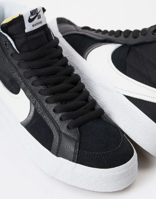 Nike SB Zoom Blazer Mid Premium Plus Skate Shoes - Black/White -Nike 001144545 5