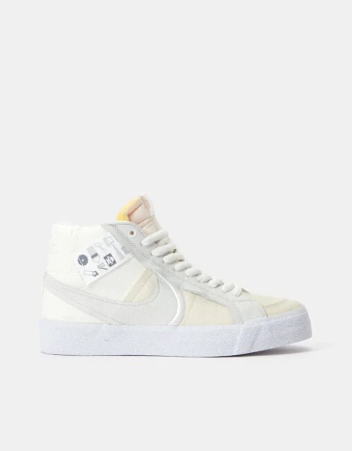 Nike SB Zoom Blazer Mid Premium Plus Skate Shoes - Summit White/Summit White -Nike 001144547