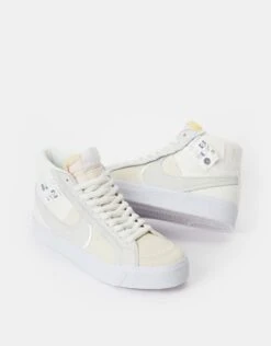 Nike SB Zoom Blazer Mid Premium Plus Skate Shoes - Summit White/Summit White -Nike 001144547 2