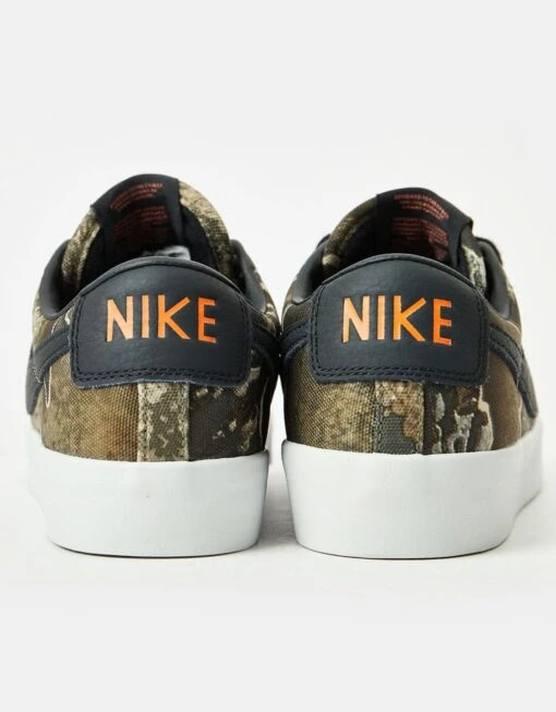 Nike SB Blazer Low Pro GT Premium Skate Shoes - Black/Safety Orange-Black-Photon Dust -Nike 001144550 5