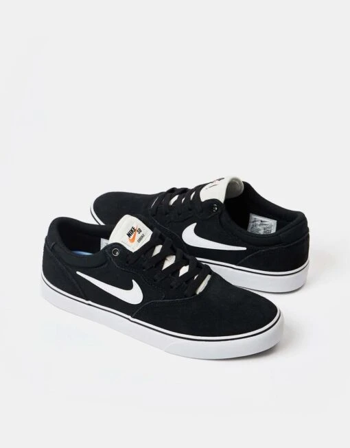 Nike SB Chron 2 Skate Shoes - Black/White-Black-Sail -Nike 001144556 1