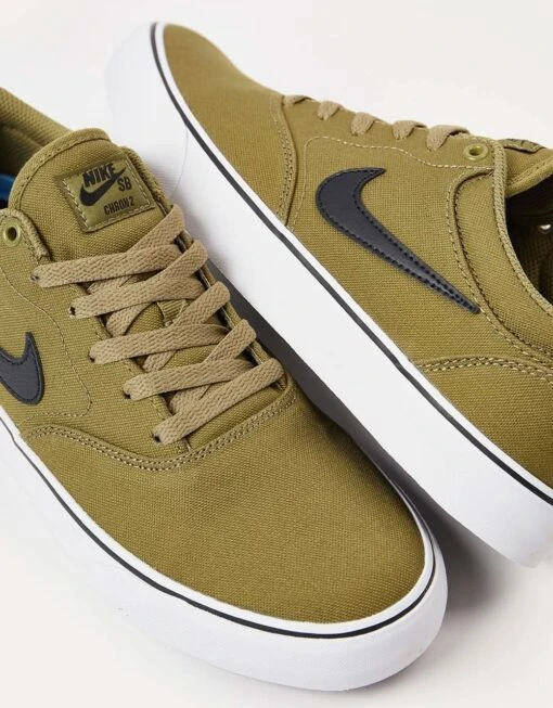 Nike SB Chron 2 Canvas Skate Shoes - Pilgrim/Black-Pilgrim-White -Nike 001144557 3