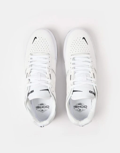 Nike SB Ishod Premium Skate Shoes - White/Black-White-Black -Nike 001144560 6