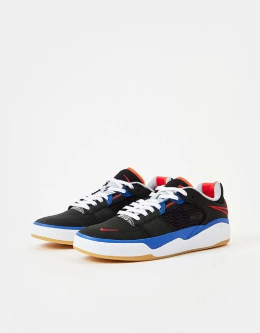 Nike SB Ishod Premium Skate Shoes - Black/University Red-Hyper Royal -Nike 001144561 1