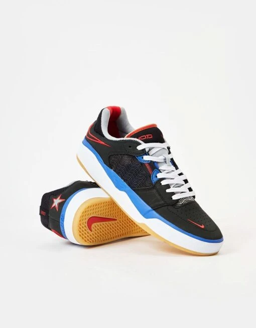 Nike SB Ishod Premium Skate Shoes - Black/University Red-Hyper Royal -Nike 001144561 5