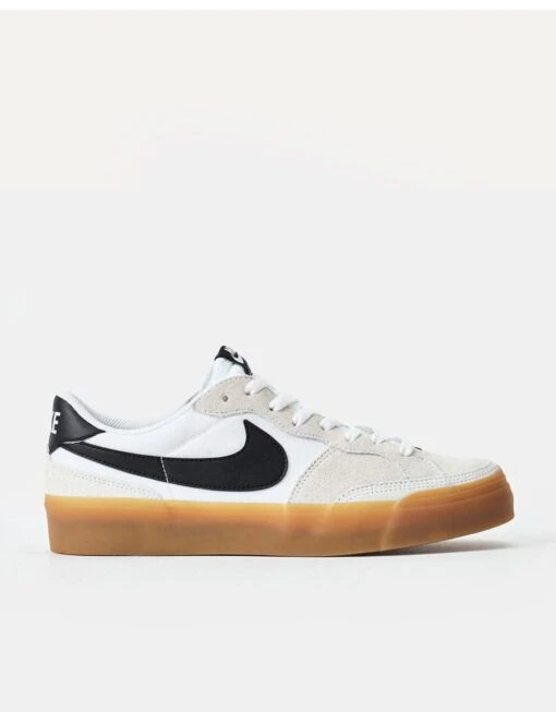 Nike SB Pogo Skate Shoes - White/Black-White-Gum Light Brown -Nike 001144563