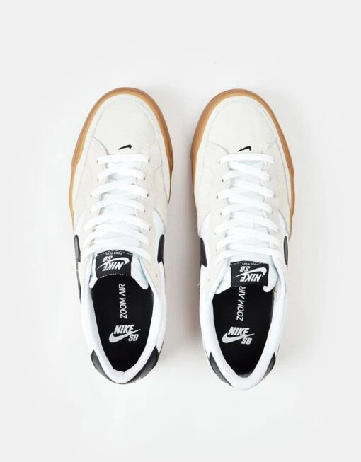 Nike SB Pogo Skate Shoes - White/Black-White-Gum Light Brown -Nike 001144563 5