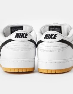 Nike SB Dunk Low Pro Premium Skate Shoes - White/Black-White-Gum Light Brown -Nike 001149102 4